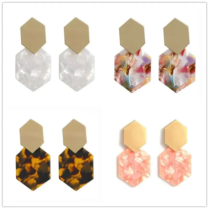 Acrylic Clip-On Earrings for Women Pantefa
