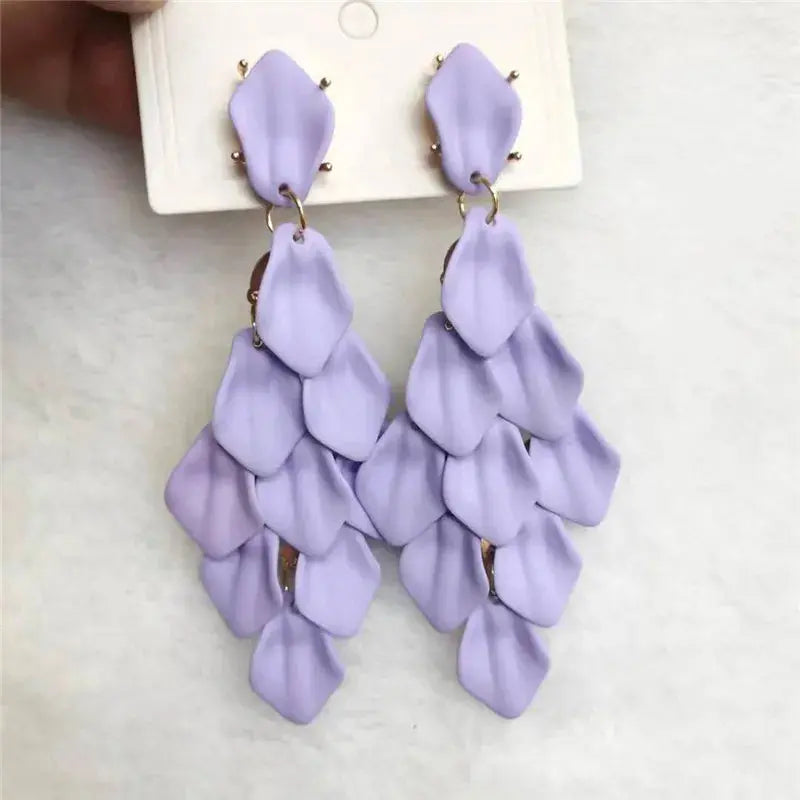 Petal Glow – Handmade Acrylic Flower Earrings (15 Colours) Pantefa