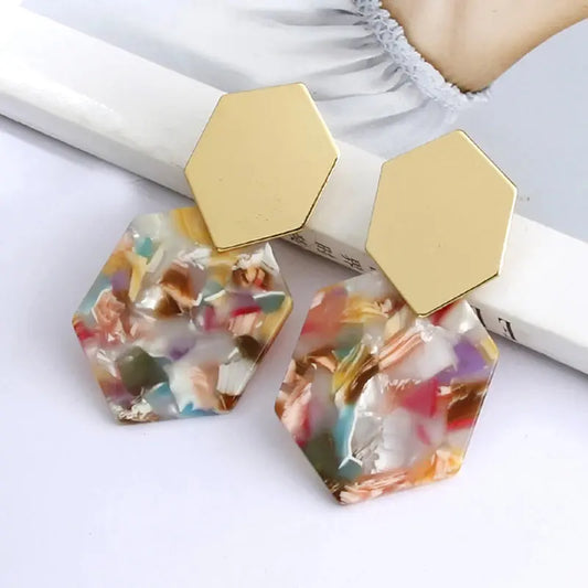 Acrylic Clip-On Earrings for Women Pantefa