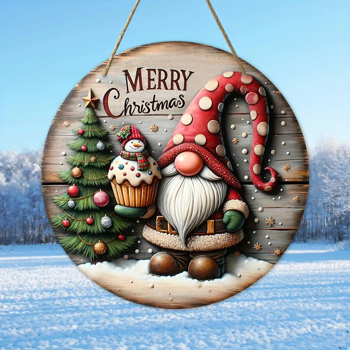 1pc Christmas Decorations Wooden Sign Pantefa