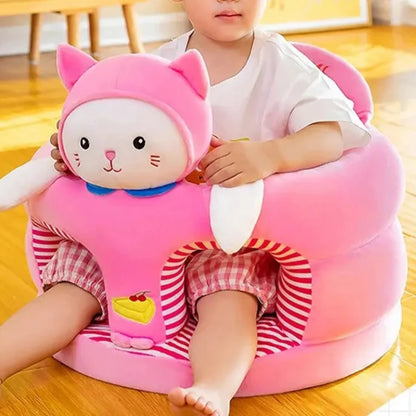 1pc Baby Sofa Support Seat Cover Toddler Cartoon Plush Chair Learning To Sit Comfortable Washable without Filler Cradle Pantefa