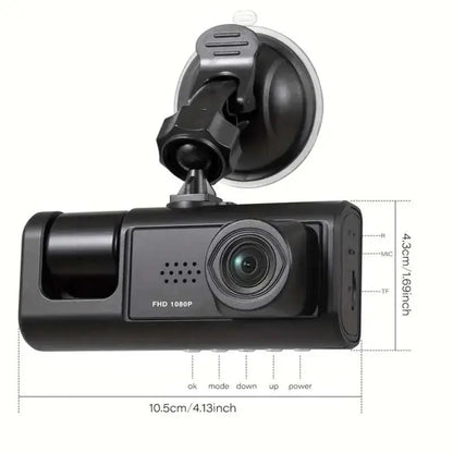 Triple Camera Dash Cam with Loop Recording Pantefa