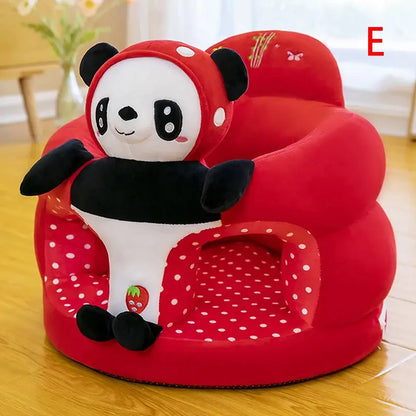 1pc Baby Sofa Support Seat Cover Toddler Cartoon Plush Chair Learning To Sit Comfortable Washable without Filler Cradle Pantefa