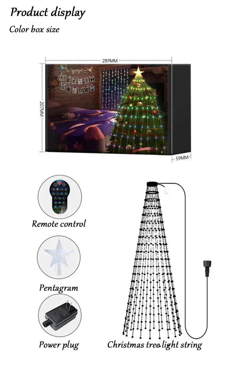 Christmas Decor APP Application Control LED Light String Pantefa