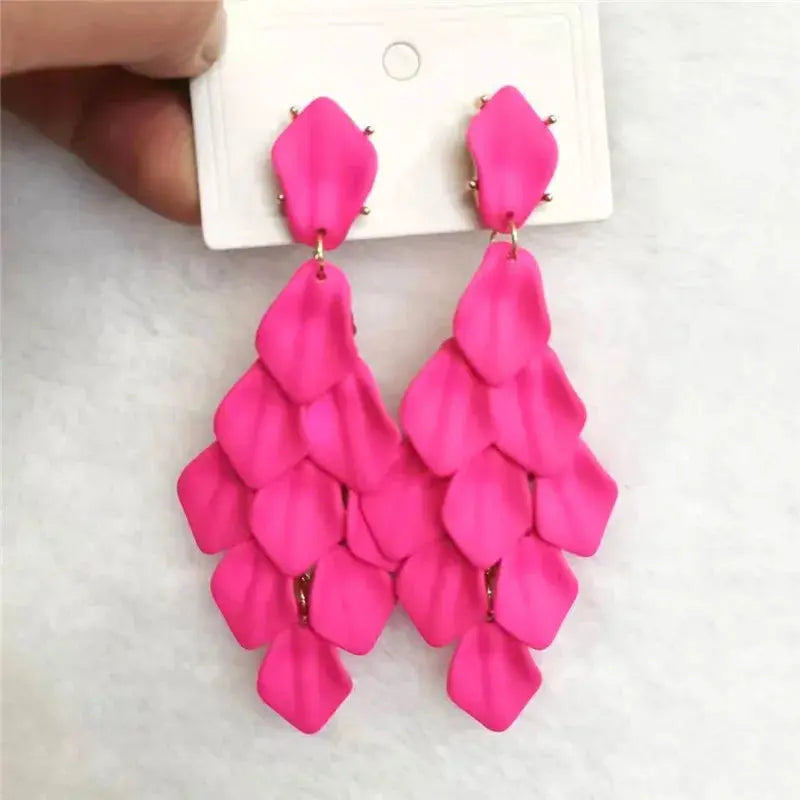 Petal Glow – Handmade Acrylic Flower Earrings (15 Colours) Pantefa