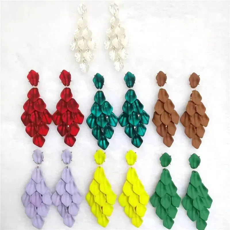 Petal Glow – Handmade Acrylic Flower Earrings (15 Colours) Pantefa
