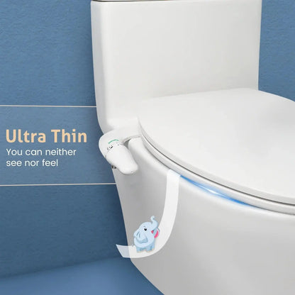 SAMODRA Ultra Slim Bidet Attachment for Toilet Seat – Dual Nozzle, Adjustable Water Pressure, Non-Electric Ass Sprayer Pantefa