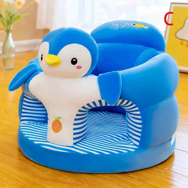 1pc Baby Sofa Support Seat Cover Toddler Cartoon Plush Chair Learning To Sit Comfortable Washable without Filler Cradle Pantefa