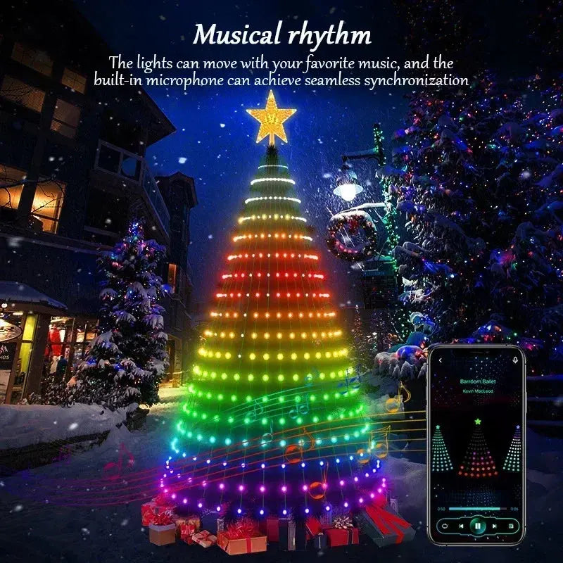 Christmas Decor APP Application Control LED Light String Pantefa