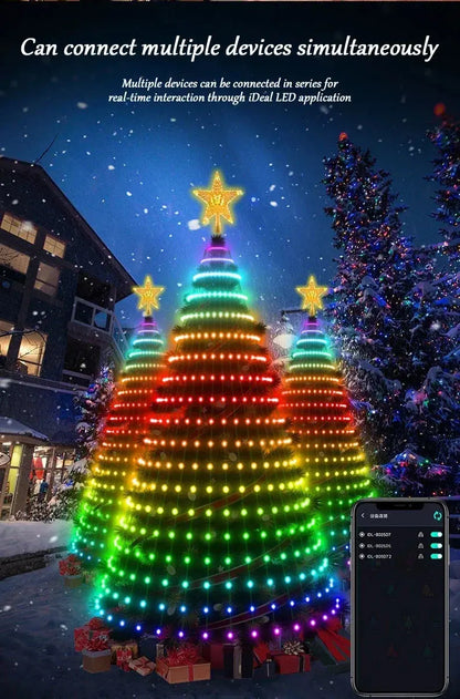 Christmas Decor APP Application Control LED Light String Pantefa