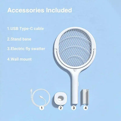 5-in-1 Fast Charging Electric Mosquito Swatter Pantefa