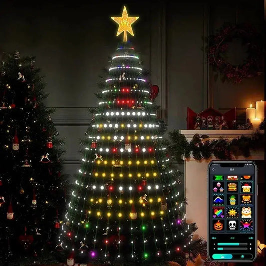 Christmas Decor APP Application Control LED Light String Pantefa