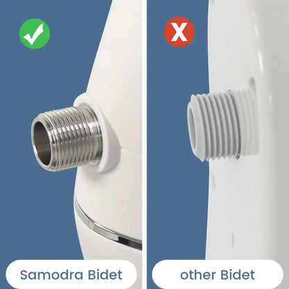 SAMODRA Ultra Slim Bidet Attachment for Toilet Seat – Dual Nozzle, Adjustable Water Pressure, Non-Electric Ass Sprayer Pantefa