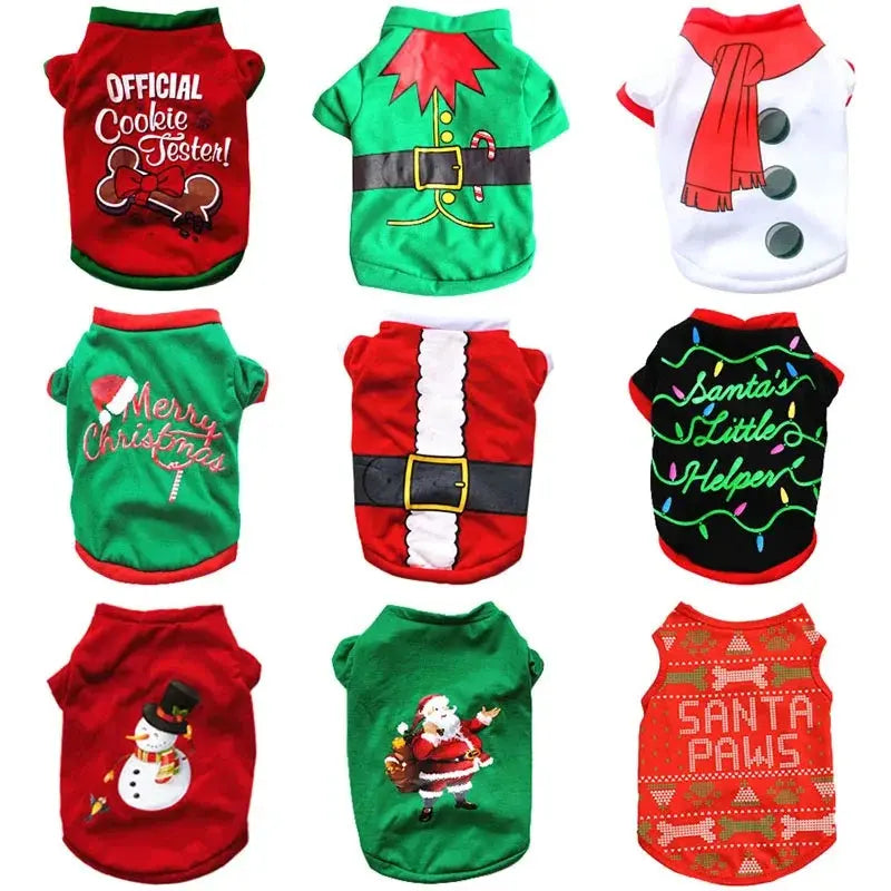 Christmas Dog Clothes New Year Pets Dogs Clothing For Small Medium Dogs Costume Chihuahua Pet Shirt Warm Dog Clothing Yorkshire Pantefa