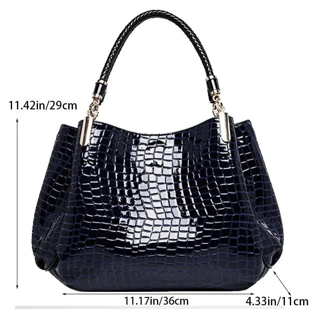 Women's Large Capacity Crocodile Print  Tote Bag – Stylish Daily Shoulder Handbag Pantefa