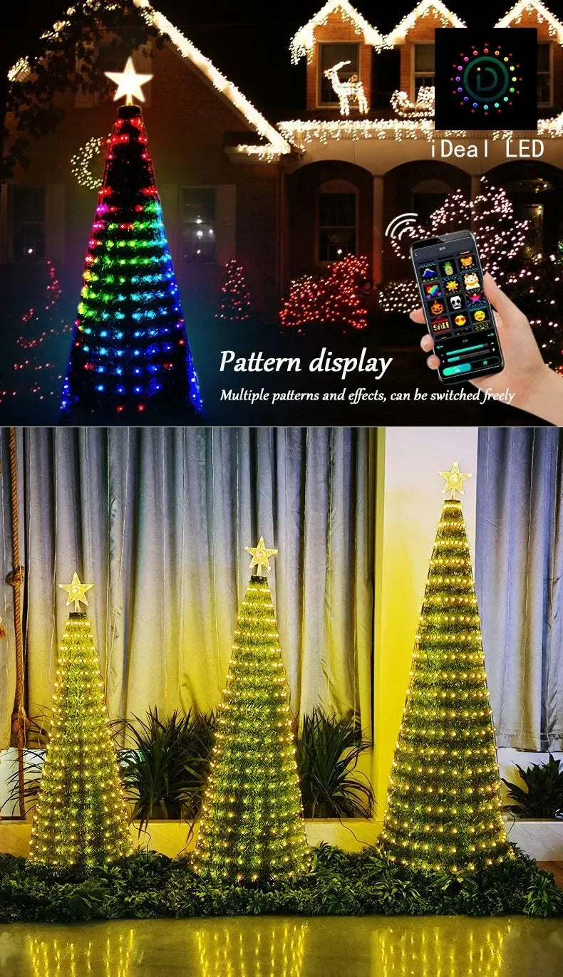 Christmas Decor APP Application Control LED Light String Pantefa