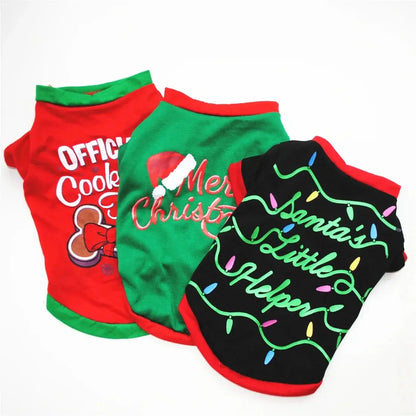 Christmas Dog Clothes New Year Pets Dogs Clothing For Small Medium Dogs Costume Chihuahua Pet Shirt Warm Dog Clothing Yorkshire Pantefa