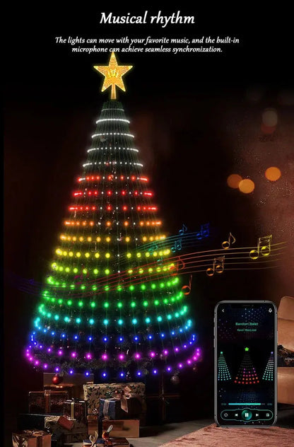 Christmas Decor APP Application Control LED Light String Pantefa