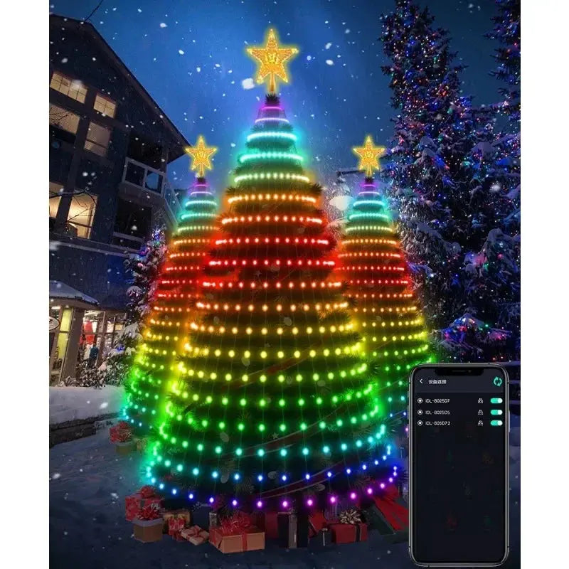 Christmas Decor APP Application Control LED Light String Pantefa