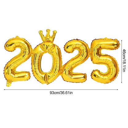 2025 Number Foil Balloons for Happy New Year Eve Party Decoration Pantefa