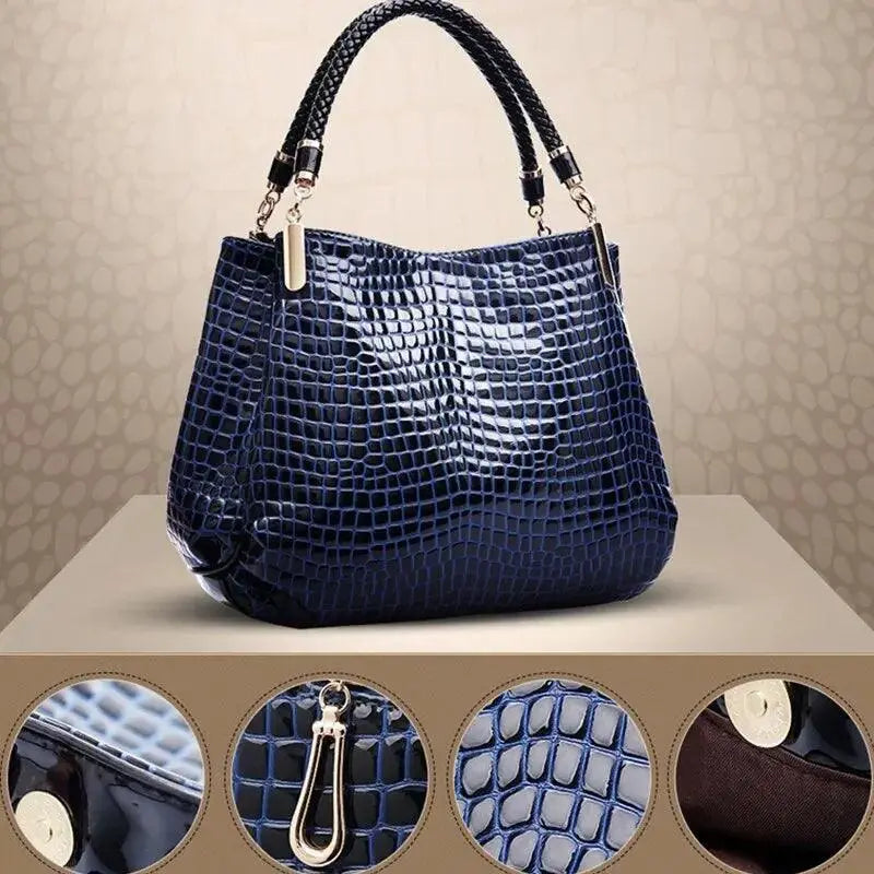 Women's Large Capacity Crocodile Print  Tote Bag – Stylish Daily Shoulder Handbag Pantefa