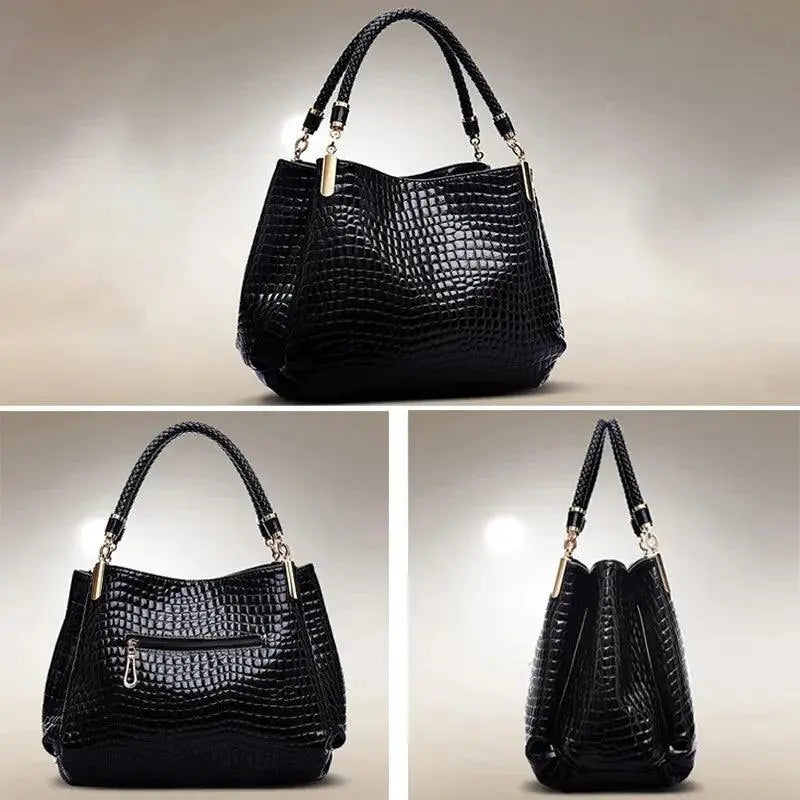 Women's Large Capacity Crocodile Print  Tote Bag – Stylish Daily Shoulder Handbag Pantefa