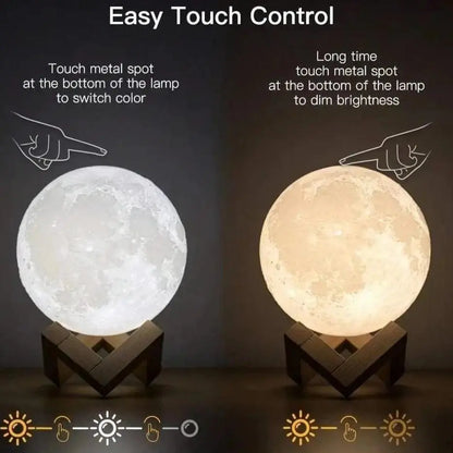 Moon Air Diffuser 880ML – Ultrasonic Humidifier & 3D Printed Moonlight Lamp Pantefa